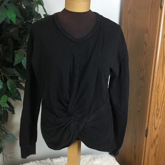 Sincerely Jules Small black sweatshirt with scrunched front - Picture 1 of 12